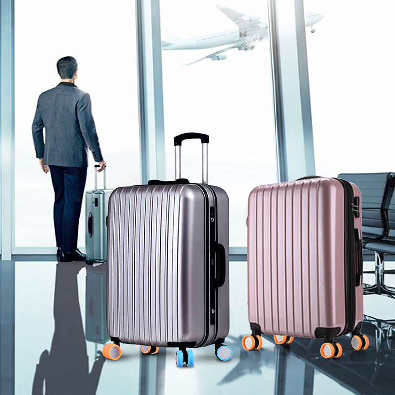 Juste de protection en silicone pour roues de bagages, housse de bagage à main, accessoires de bagages, housse de roue pour la plupart des bagages, bruit SAP