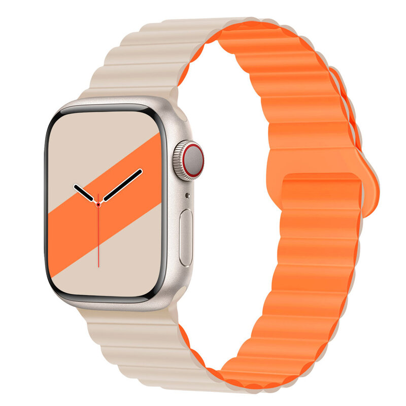 Original Liquid Silicone Magnetic watch strap for Apple watch band Ultra 2 Series 9 SE iwatch 42mm 44mm 45mm 49mm 38mm 40mm 41mm