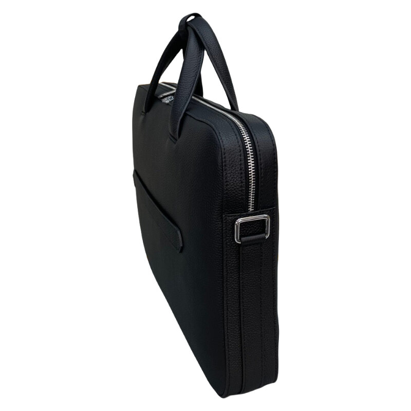 Портфель мужской кожаный на молнии, модный портативный саквояж большой вместимости, сумка на плечо для компьютера, портфель в деловом стиле