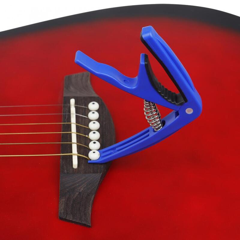 Żywica ABS gitara Capo akustyczna szybka zmiana Tuner Ukulele Capo z Pin ściągacz do akustic elektryczne Ukulele Tuning części do gitary