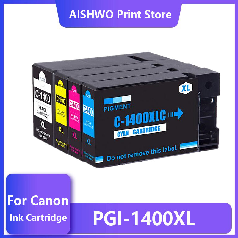 ASW 4PK PGI-1400XL Compatible Ink Cartridge For Canon MAXIFY MB2340 MB2040 MB2140 MB2740 Printers Full Ink PGI 1400 PGI1400 XL