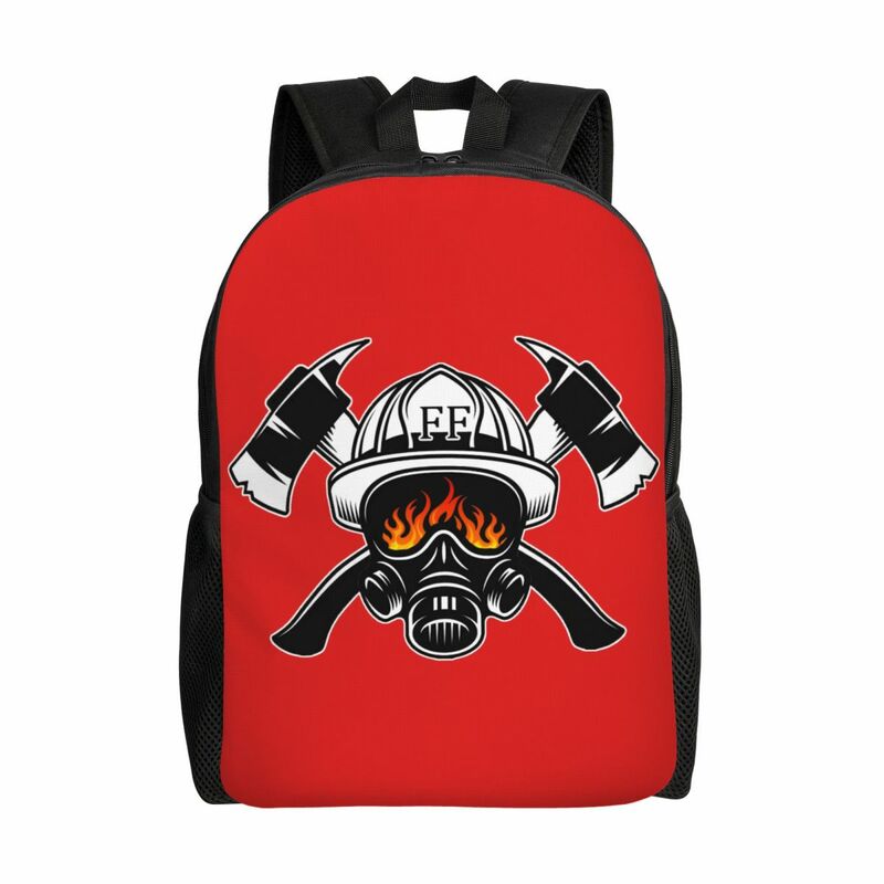 Fire Rescue Firefighter Backpack for Men Women Waterproof School College Print Bookbags With Widen and Thicken Shoulder Straps