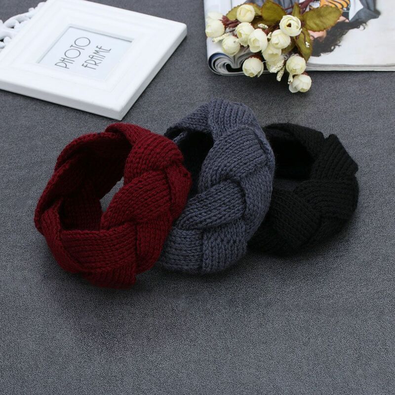 Winter Gifts Warm Twist Headwear Crochet Hair Band Knitted Headband Vintage