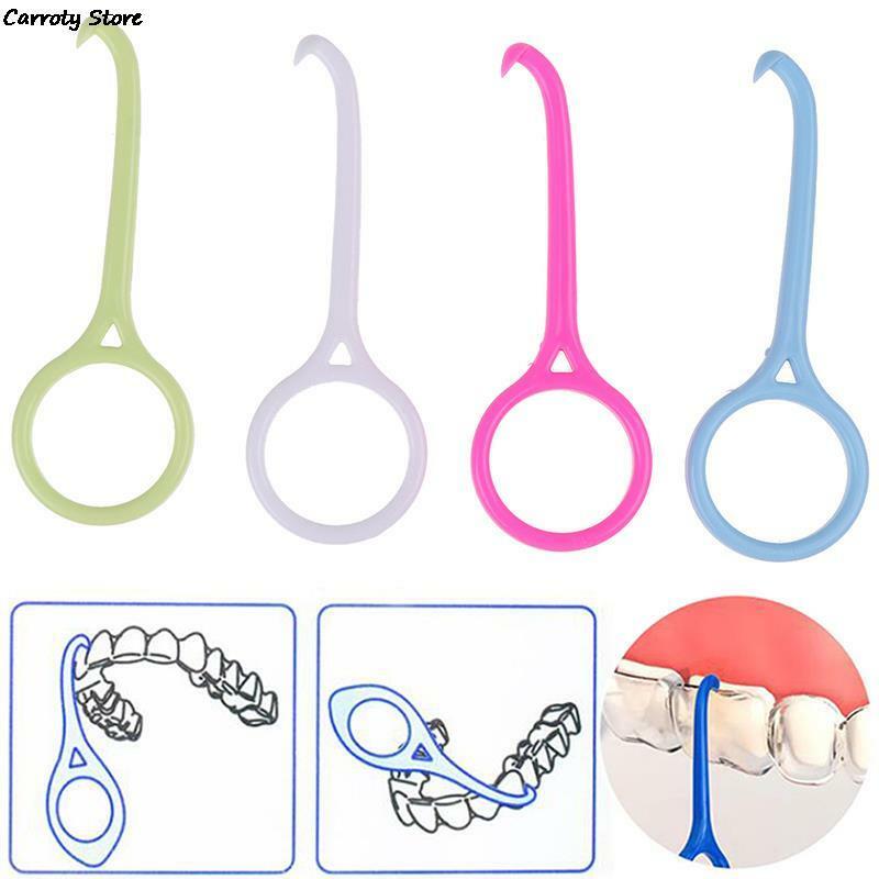 1Pc Dental Removal Tool Plastic Hook Beautiful Orthodontic Aligner Removal Invisible Removable Braces Clear Aligner Oral Care