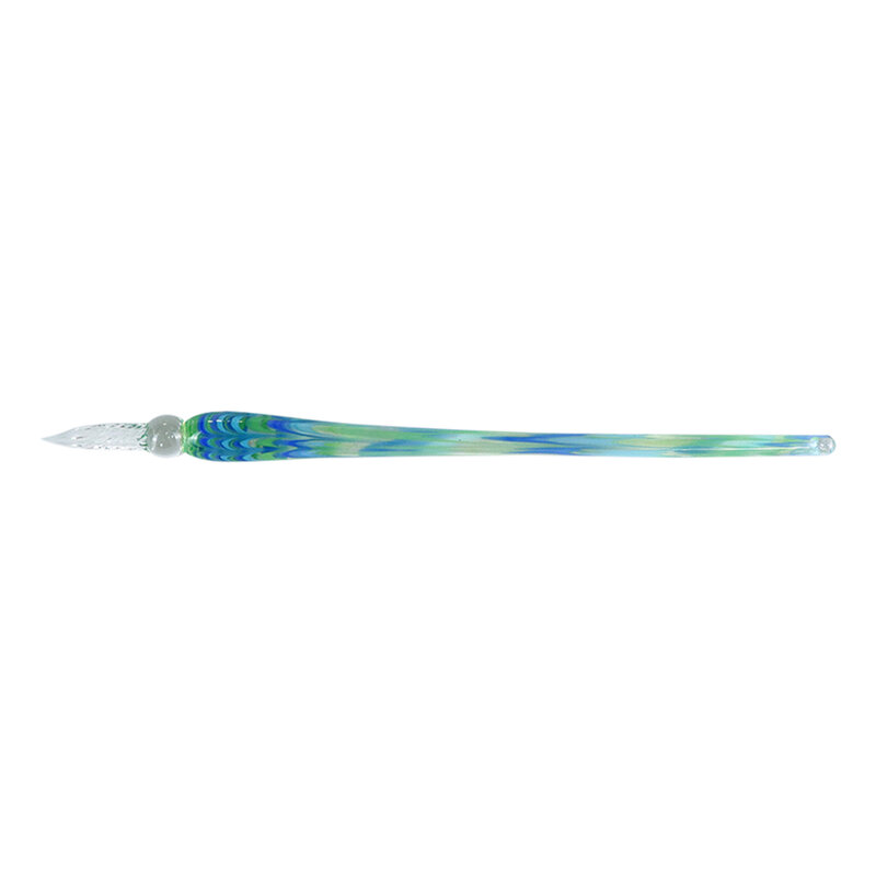Pluma de inmersión de vidrio de colores, pluma de cristal colorida, regalo de papelería Vintage, 1 ud.