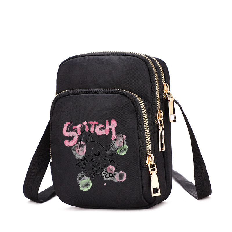 Женская сумка через плечо Disney Lilo & Stitch из мультфильма, модная новинка лета 2024, модная женская сумка через плечо, Симпатичные многофункциональные сумки