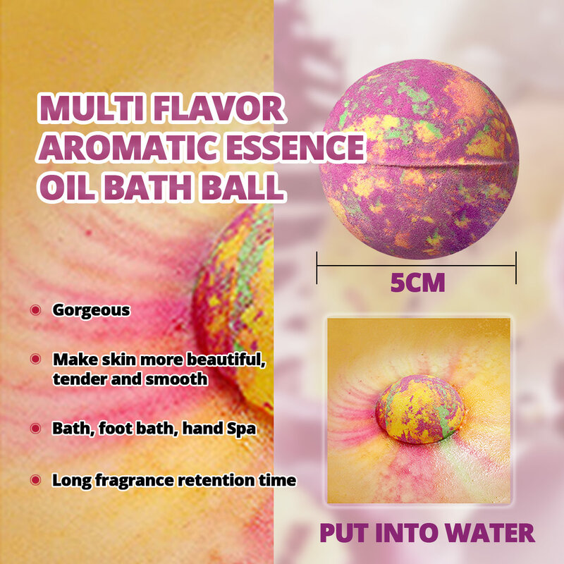 12pcs/set Mini Hand Bath Foot Spa Natural Mini Handmade Bathing Foot Spa Rich Essential Oils Bath Ball Foot Bath Ball