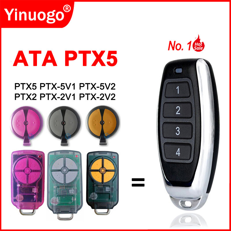ATA PTX5 PTX-5 PTX-5V2 PTX-5V1 TrioCode รีโมทคอนโทรลโรงรถประตู 433.92MHz กลิ้ง รหัส ATA PTX2 PTX-2 PTX-2V1 PTX-2V2