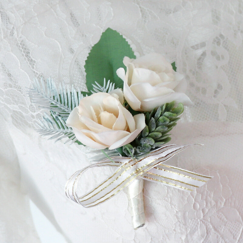 Свадебный цветок невесты для груди для подружки невесты Европейский стиль Искусственный аромат для церкви цветок пенанга