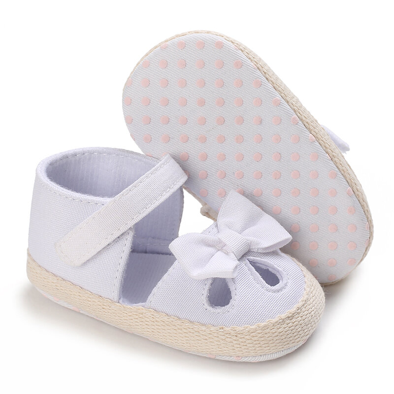Туфли для новорожденных, мягкая нескользящая подошва, удобные, для принцесс, дышащие, холщовые, для прогулок