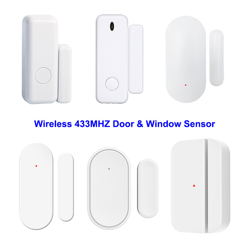 Acj Draadloze 433Mhz Raam Deur Sensor Magnetische Schakelaar Voor Thuis Beveiligingssysteem Alarm Accessoires Anti Diefstal Ev1527