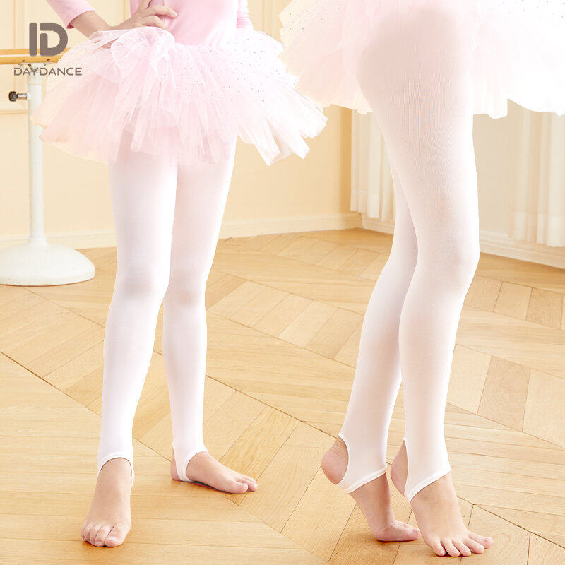 Calças de balé sem pé meias de dança meias de meia-calça crianças dança prática meias bailarina branco leggings