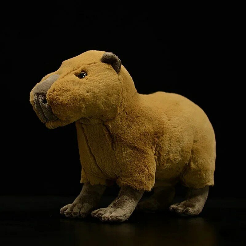 22ซม.เหมือนจริง Capybara ตุ๊กตาสัตว์ของเล่นชีวิตจริงน่ารัก Capybara Plush ของเล่นวันเกิดของขวัญคริสต์มาสสำหรับเด็ก
