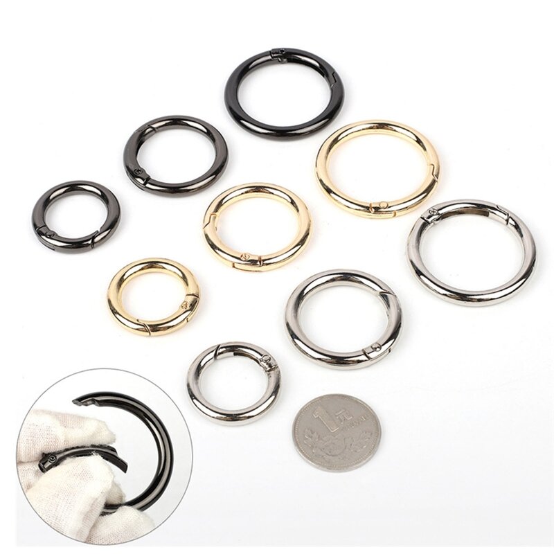 Metalen Hand Bag Purse Strap Riem Halsband Chain Ring Gesp Sluiting Sleutelhanger Diy Maken Craft Accessoires Drop Shipping