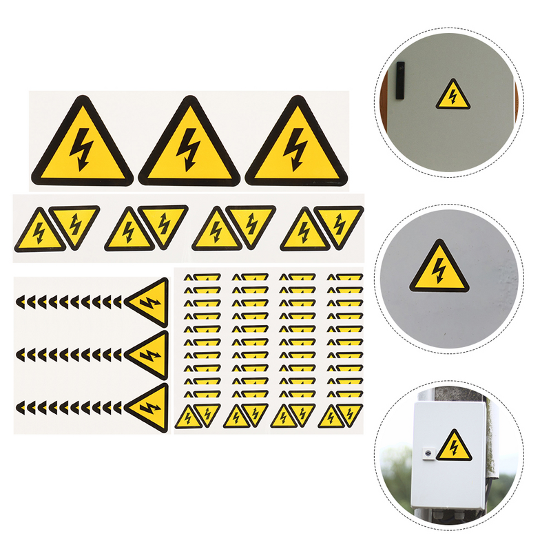 24-częściowe naklejki na etykiety Bezpieczne ostrzeżenie Małe naklejki na panel elektryczny Aplikacja Shocks Znak Naklejka Znaki wysokiego napięcia