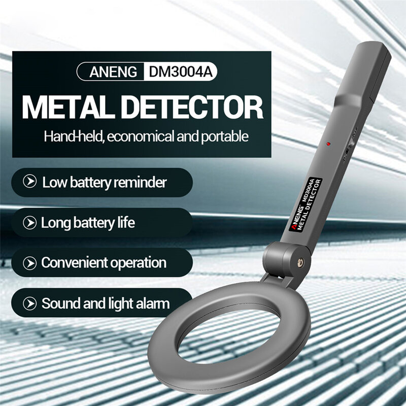 Портативный металлоискатель DM3004A, ручной регулируемый детектор для поиска металла