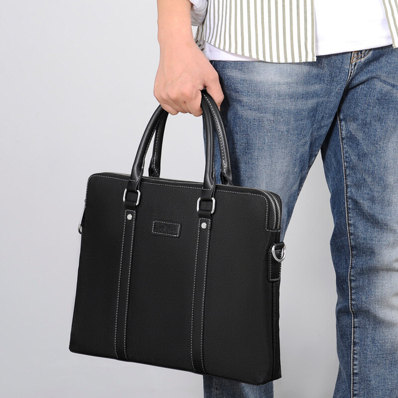 Neue Mode Doppel-reißverschluss Aktentasche Wasserdicht Unisex Handtasche Kausalen Mann "Schulter Kreuz Körper Tasche Laptop Nachricht Tasche Reisetasche