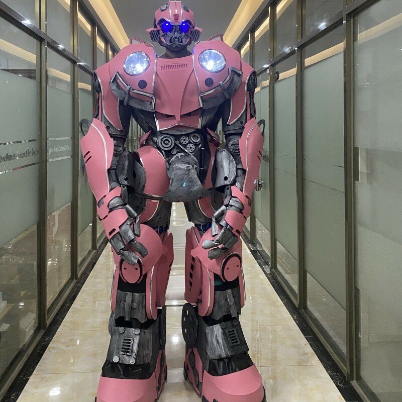 Transformação Tamanho Humano Fácil Macha Set Robot Costume Vestindo Filme Cosplay Re Dino Adulto Wearable Robot Prop Presentes de Aniversário