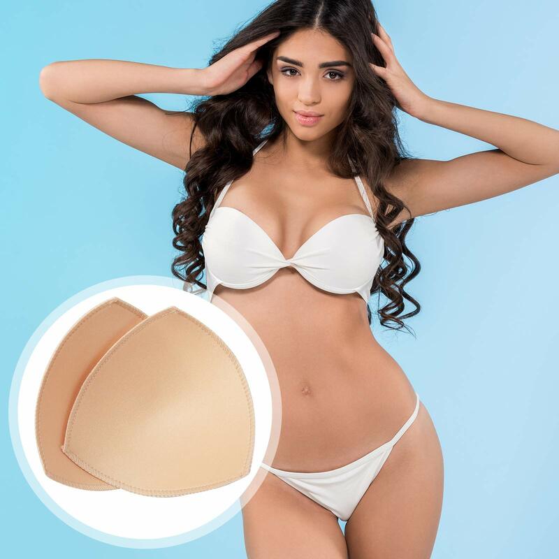 Triangle Sponge Push Up Bra Pads Set for Women Invisible Insert Swimsuit Bikini Breast Enhancers Chest Cup Pads Accessories