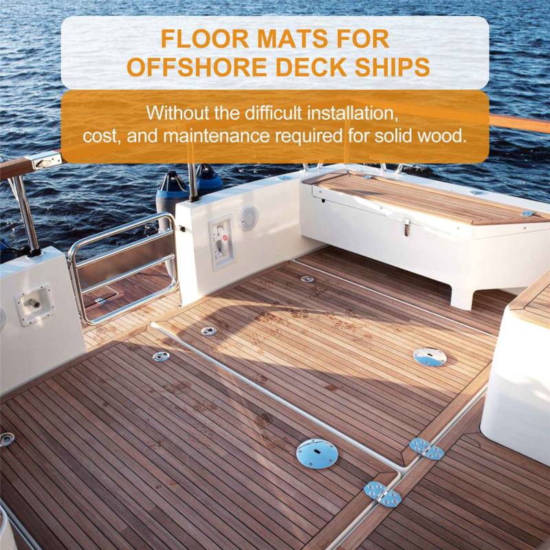 6MM Self Adhesive EVA Foam Teak Sheet Marine Boat Yacht Synthetic Decking Foam Floor Mat Flooring Brown 240X45cm