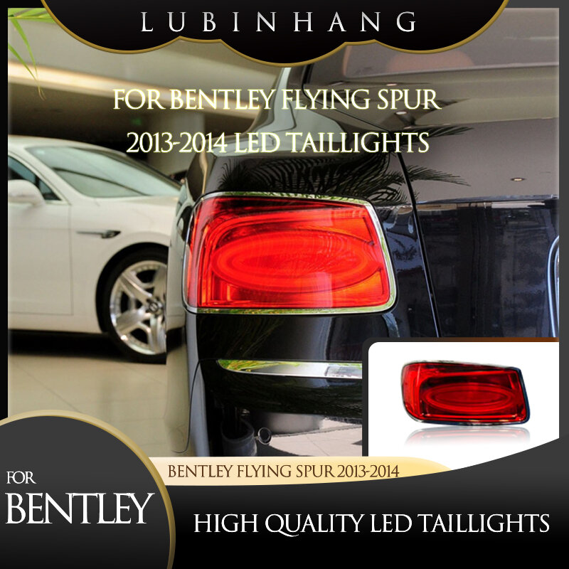 LED Tail Light Assembly, Turn Signal, Parar a lâmpada de freio, OEM, apto para Bentley Continental Flying Spur, 2013-2018, 4W0945095H, 4W0945096H