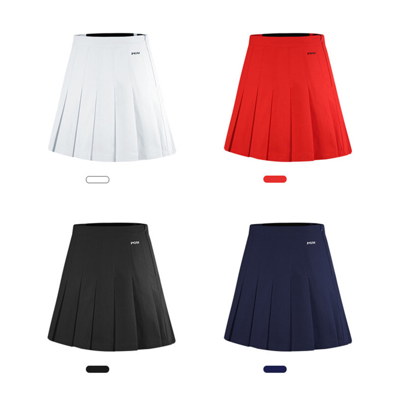Женская плиссированная юбка для игры в гольф PGM QZ068, короткие юбки для бадминтона и настольного тенниса, плиссированная спортивная одежда с высокой талией, одежда из полиэстера и спандекса
