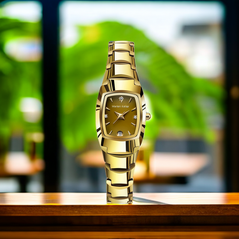 Orologio al quarzo impermeabile in acciaio al tungsteno con cinturino per orologio da coppia di tendenza della nuova moda di Marlen