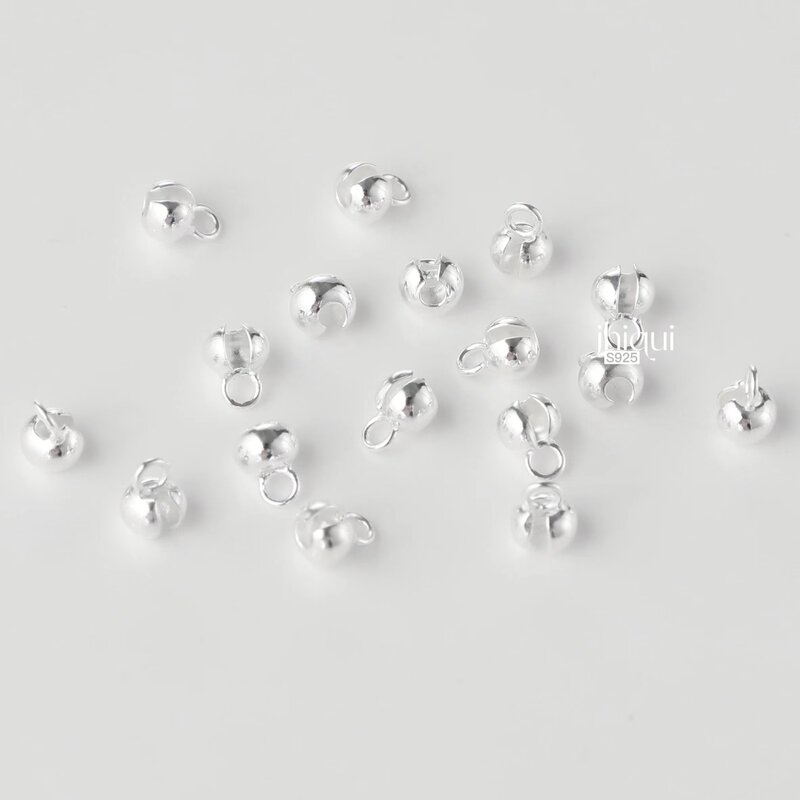 Обжимные застежки для браслетов и ожерелий, из серебра 925 пробы, 5 шт.