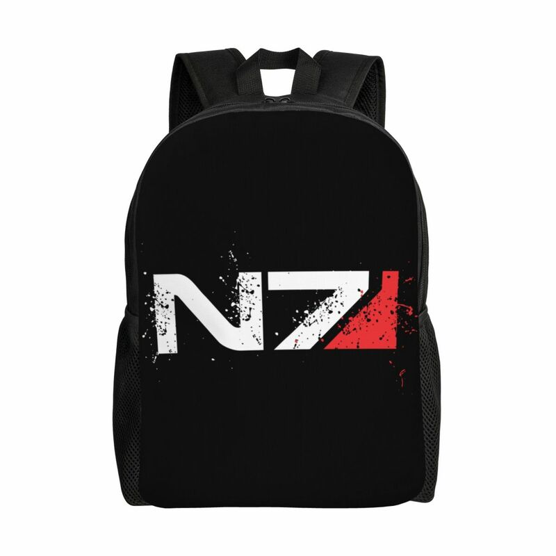 Mass Effect N7 Armor zaino da viaggio uomo donna School Laptop Bookbag Alliance Military Video Game College Student Daypack Bags