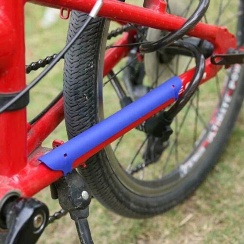 Colorido plástico Bike Chain Guard, Ciclismo Cadeia Fique Protector, Care Frame Cover, Bicicleta Equitação Acessórios, 1Pc