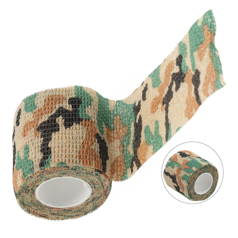 Auto-adesivo Camuflagem Elastic Wrap Tape, 4.5m, fita adesiva para caça, disfarce elastoplast, protetor esportivo, tornozelo, joelho, dedo, bandagem do braço