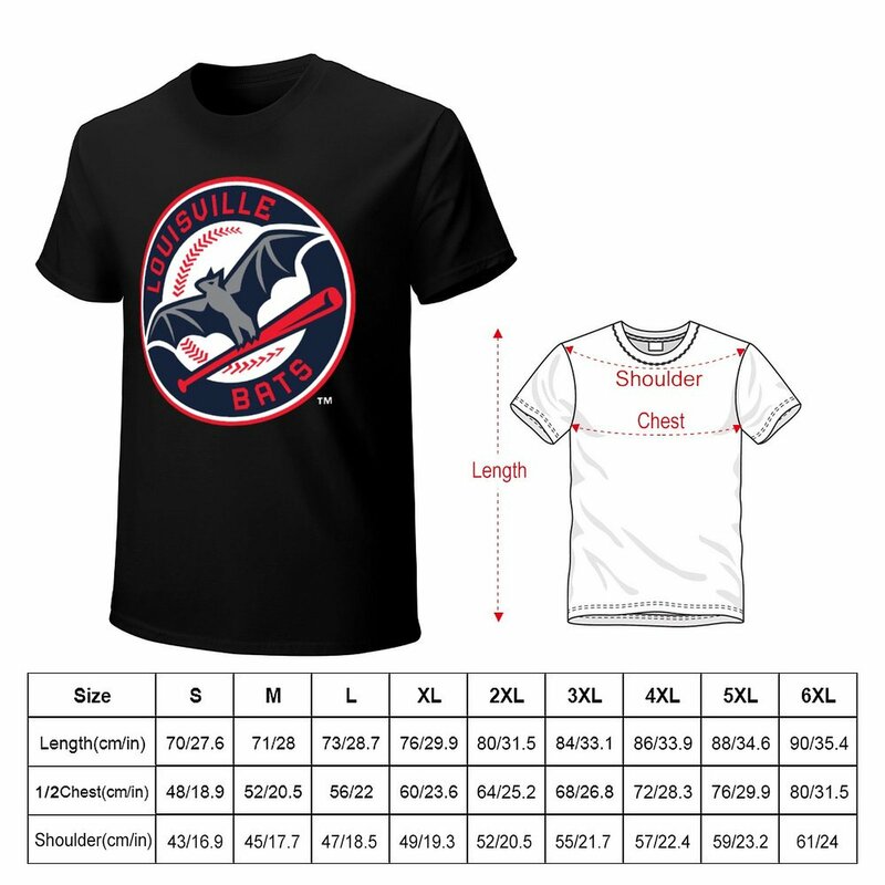Louisville Vleermuizen Logo T-Shirt Sportfans Sublieme Tops T-Shirts Met Korte Mouwen Voor Heren