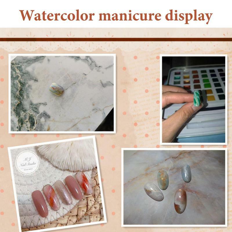 Colori perlescenti Set di 24 colori a lunga durata colori perlescenti kit multifunzionali per pittura artistica per Nail Art Crafts