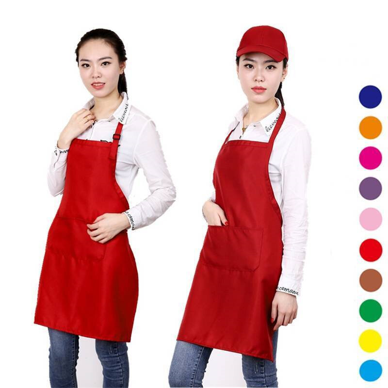 8 Colors Adjustable Apron Dress Men Women Kitchen Restaurant Cooking Craft Baking Chef Classic Cooking Apron