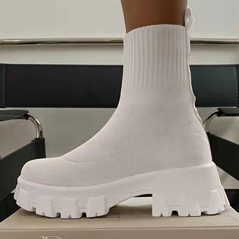 Sneakers Wanita Sepatu Olahraga Ringan untuk Wanita Platform Zapatillas Mujer Sneakers Hak Tebal Sepatu Kasual Wanita Platform