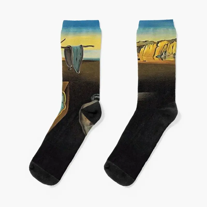 Calcetines de fútbol antideslizantes para hombre y mujer, medias de Salvador Dalí, The Transparence of Memory, anime