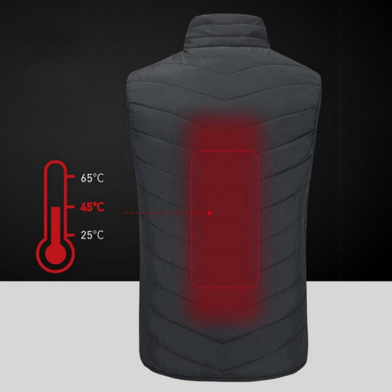 Jaket pemanas elektrik pria, rompi tanpa lengan dapat dicuci USB jaket pemanas termal musim dingin 2021