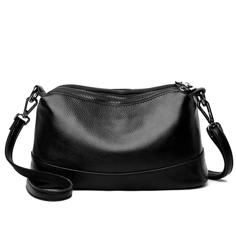 Новые модные женские сумочки из натуральной кожи, женские сумки, Дизайнерские повседневные сумки на плечо, роскошная однотонная женская сумка-мессенджер