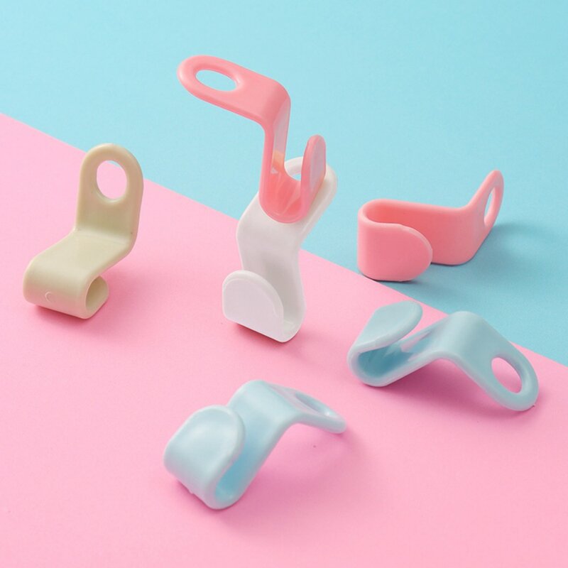 5pcs Clothes Hanger Connection Hook Home Clothes Hanger Link Buckle Thickened Plastic Stackable Clothes Hanger Link Hook