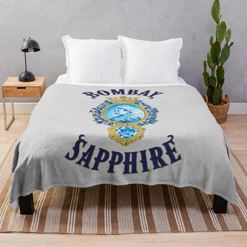Bombay Sapphire Cobertor, Flanela Peluda, Roupa de cama Cobertores