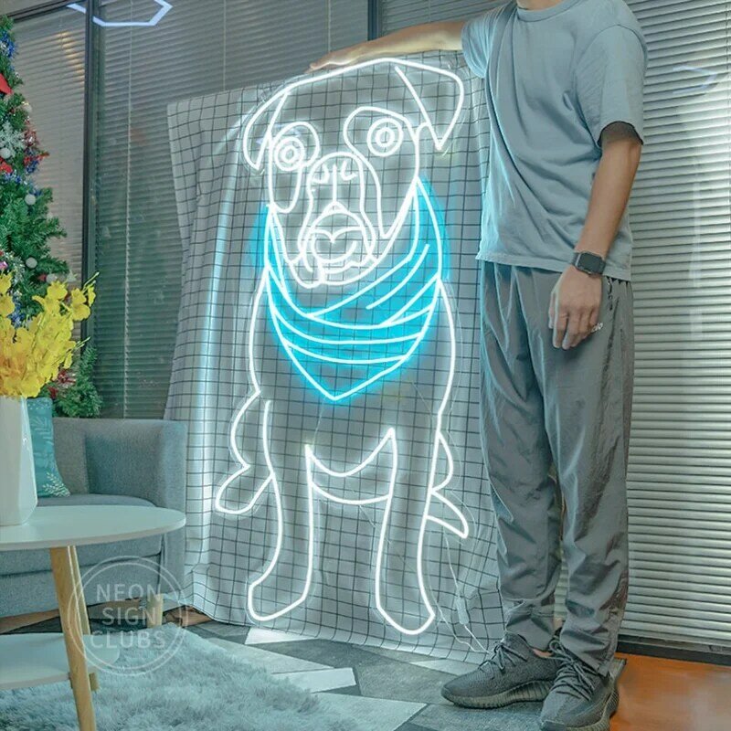 Custom Pets Neon Signs Custom Your Dog Neon Signs Led Light Sign for Bedroom Home Room Pet Shop Wall Decor Neon Sign Custom Text