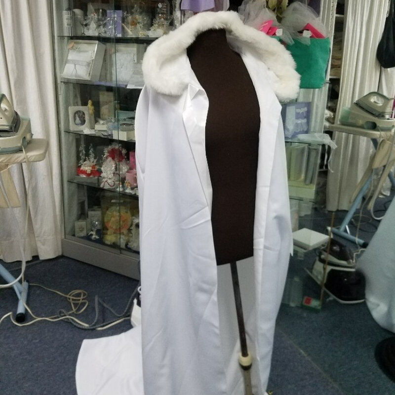 Capa con capucha de piel sintética para mujer, abrigo largo y cálido de Estilo Vintage para novia, Otoño e Invierno