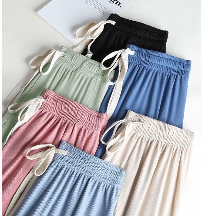 Casual Solid Color High Waist Long Pants For Women's Loose Fit Flared Pants, Sporty Pants Street Wear Pants