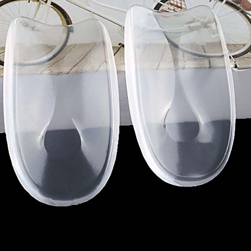 1pc silicone gel u-forma almofadas de calcanhar enxada inserções fasciite protetor de calcanhar para sapatos calcanhar plantar almofada spur
