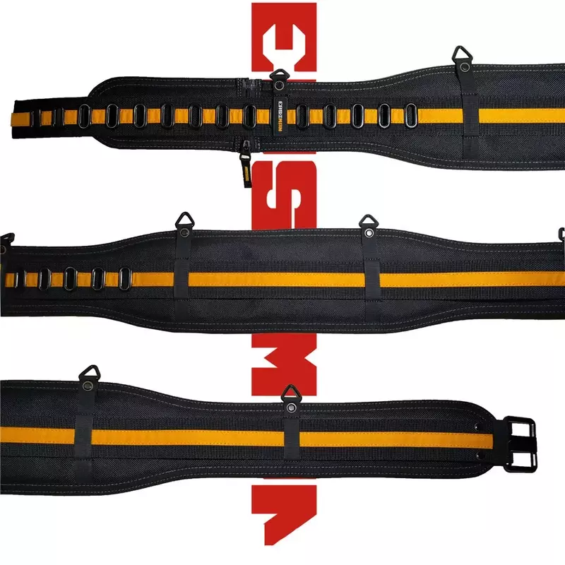 Nail Pocket Set Heavy Work Tool Belt Suspenders Adjustable Lumbar Support Multi Function Tool Braces for Carpenter Electrician