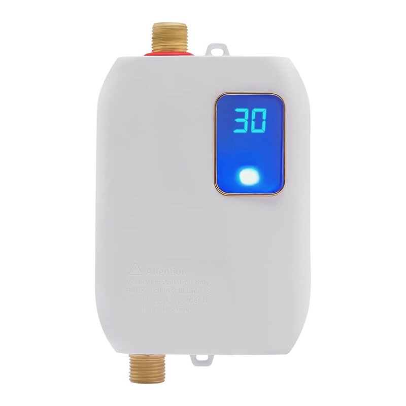 Water Heater Electric Instant Hot Water Heater 3500W With Overheating Protection, For Kitchen, Bathroom EU Plug