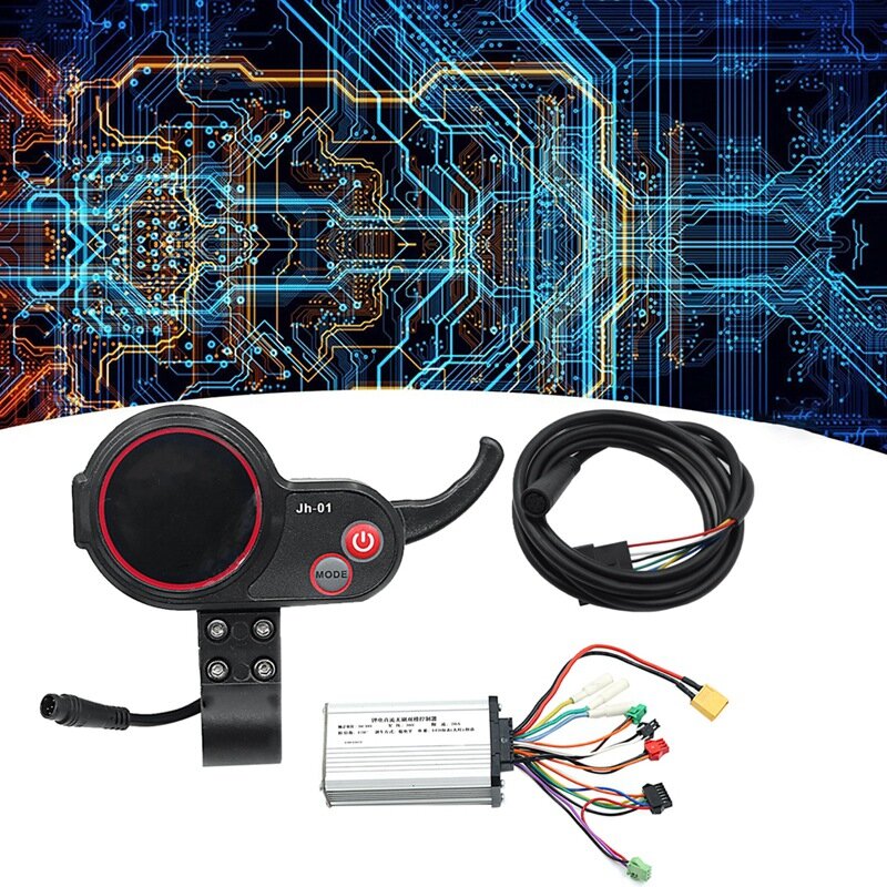 JH-01 Meter Dashboard LCD Display 6PIN+48V 20A Brushless Controller Without Hall For Electric Scooter E Bike Accessories