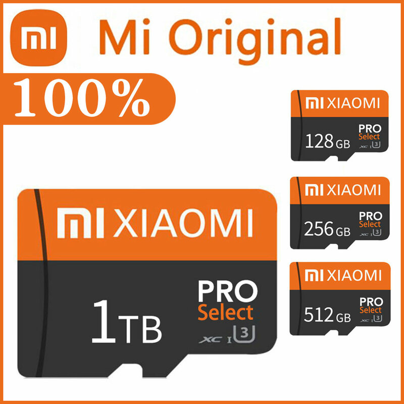 Xiaomi kartu memori mikro SD 1TB, kartu TF/SD 128GB 256GB 512GB, kartu memori Mini Class10 untuk kamera/ponsel 2023 baru