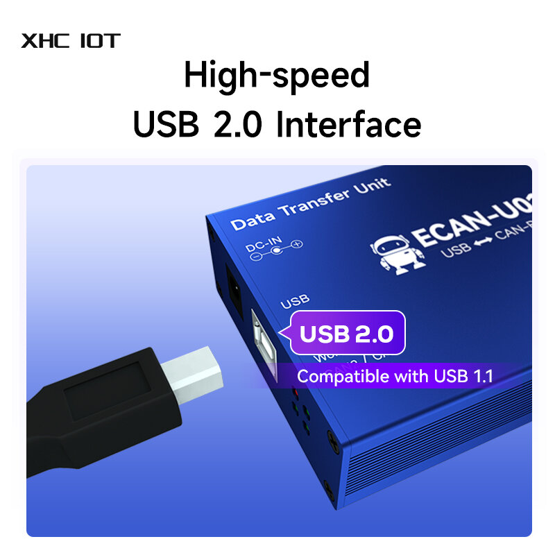 CAN para conversor USB Depurador CAN2.0, XHCIOT, ECAN-U01S, Analisador de barramento, CAN-BUS Bidirecional, Transceptor de 2 vias, Relé Portátil