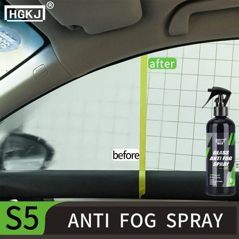 Agente di rivestimento in vetro antiappannamento HGKJ S5 Auto Interior parabrezza Spray repellente per nebbia Anti-pioggia specchio impermeabile accessori per Auto